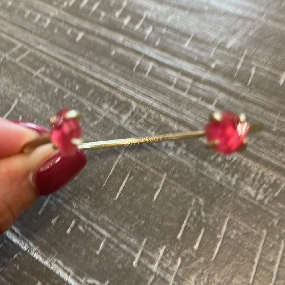 Kendra Scott Merida Pinch Cuff Bracelet Red Berry Illusion Crystal